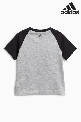 adidas Essential Grey/Black Raglan T-Shirt